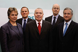 Marie-Pierre COMETS, Michel BOURGUIGNON, Andr&eacute;-Claude LACOSTE, Marc SANSON, Jean-R&eacute;mi GOUZE, ASN's Commission members