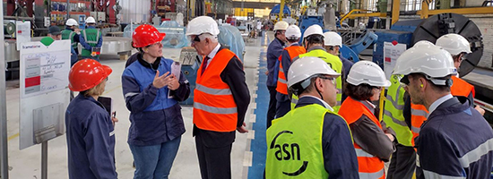 Le collège de l’ASN visite les usines Framatome du Creusot et de Saint-Marcel